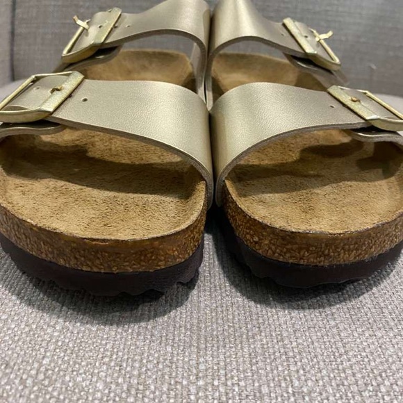 NEW Birkenstock Arizona Gold Slide Sandals Size 40 / 9 - Picture 6 of 9